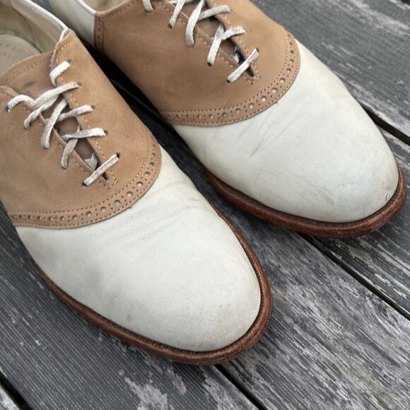 Cole Haan Saddle Shoes Made in USA Mens Size 10 D/B Leather Nubuck Tan - Picture 10 of 10